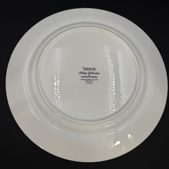 2 Christopher Radko Holiday Celebrations Tradition Christmas Tree Plate 10 3/4" - Picture 7 of 7